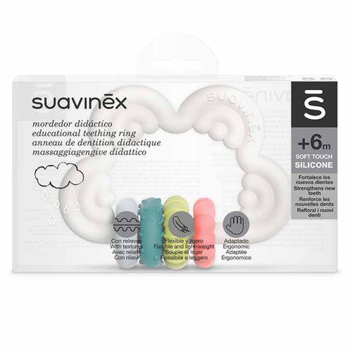 Прорезыватель Suavinex Облачко 3401431A 6+ мес, Серый