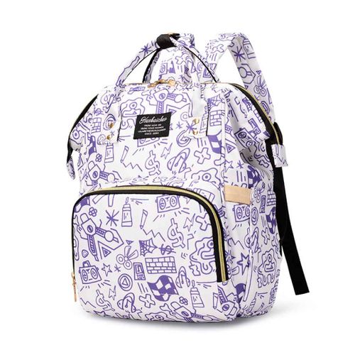 Рюкзак Hanbaichao с рисунками Бело-фиолетовый HN001E, Белый