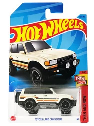 Машинка игрушка Hot wheels Toyota land cruiser 80, Белый