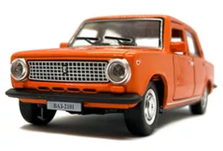 Машинка игрушка Жигули Ваз 2101 металлическая, Оранжевый