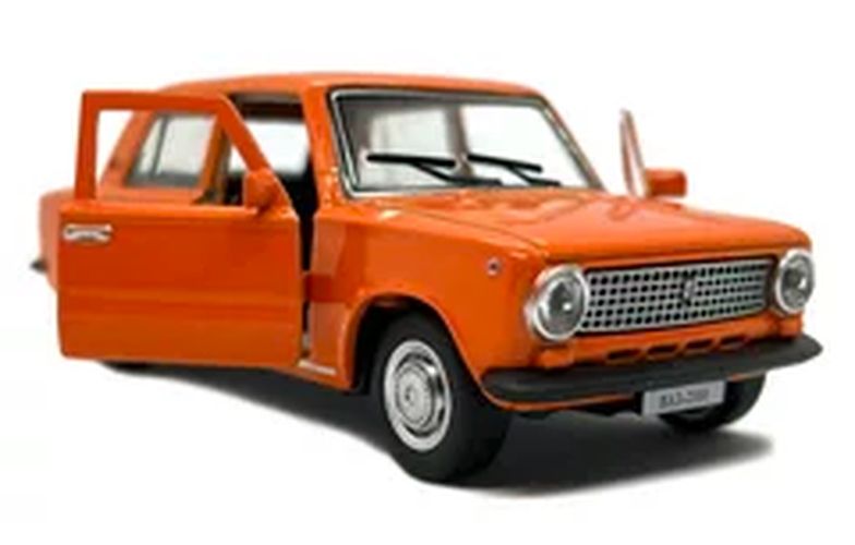 Машинка игрушка Жигули Ваз 2101 металлическая, Оранжевый, купить недорого
