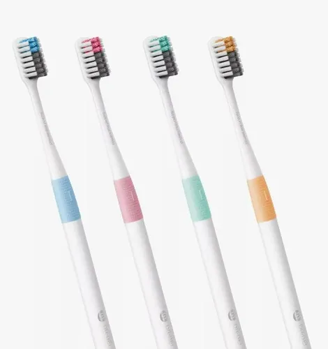 Набор зубных щеток Dr. Bei Bass Method Toothbrush Multicolor, 4 шт, Разноцветный, фото