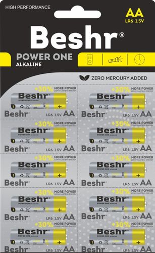 Батарейки Beshr Power One Alkaline 1b Aa Lr6