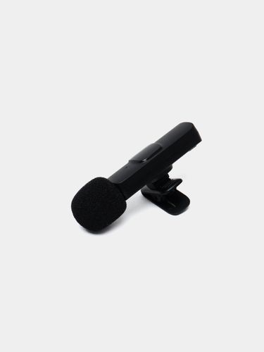 Беспроводной петличный микрофон петличка c шумоподавлением для Iphone и Android, 2 шт, Черный, фото