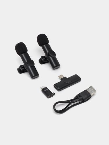 Микрофон беспроводной петличный для Android и iPhone S-17, Черный