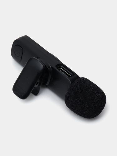 Микрофон беспроводной петличка с шумоподавлением Type-c, Черный, фото