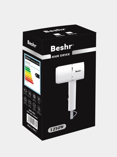 Фен Для Волос Beshr Hair Dryer, Белый, в Узбекистане