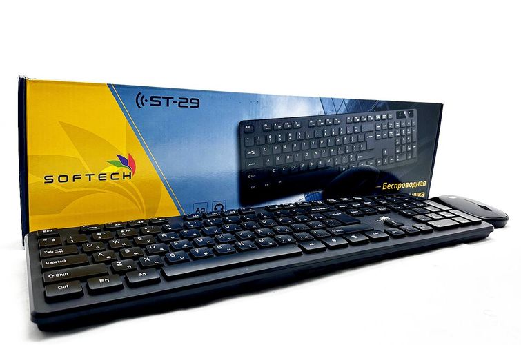 Беспроводная клавиатура и мышь Softech ST29, Черный