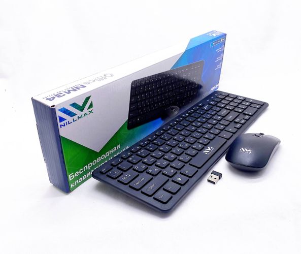 Беспроводная клавиатура и мышь Nillmax Nm34, Черный