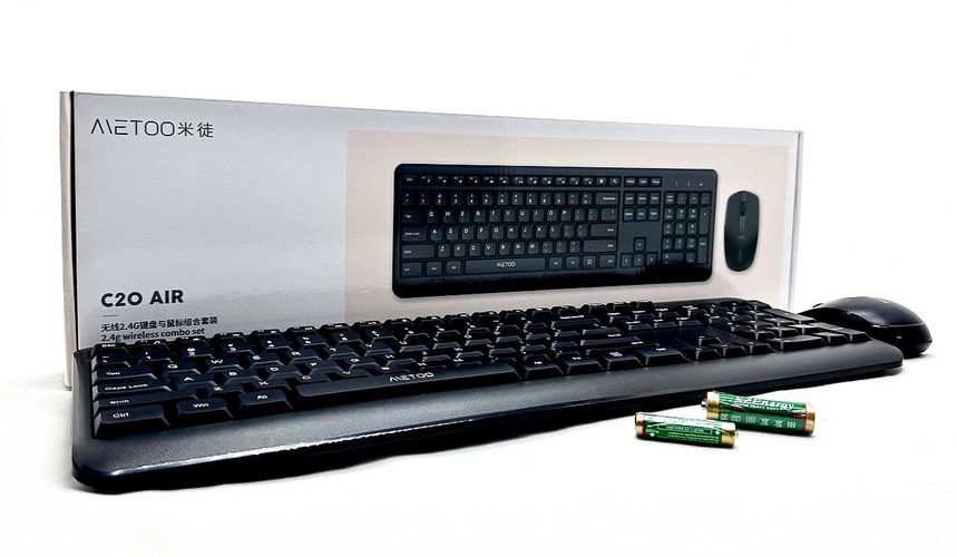 Беспроводная клавиатура и мышь Metoo C20 Air, Черный