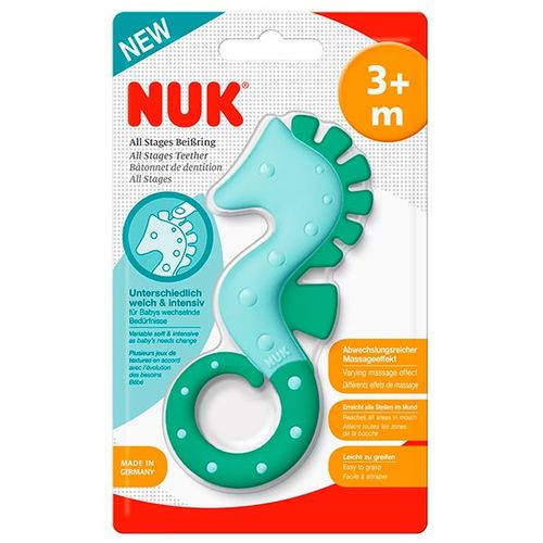 Прорезыватель NUK пластиковый Sea Horse 022, Ментоловый