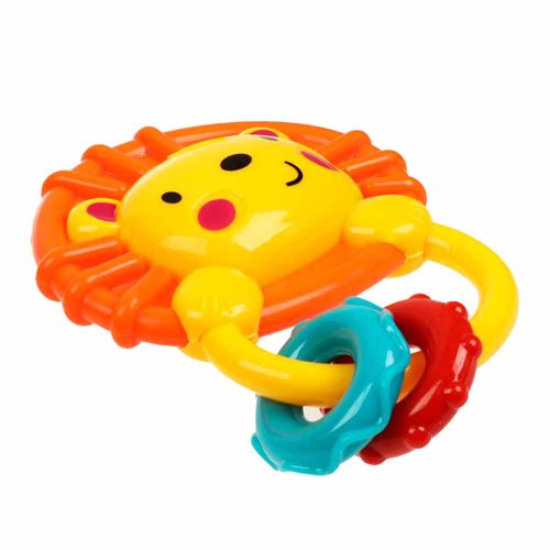 Развивающая игрушка погремушка Львенок, Оранжевый, фото