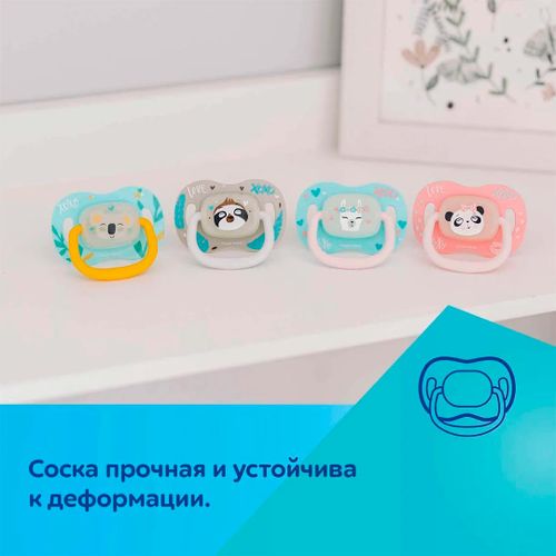 Пустышка Canpol Babies Панда, 0-6 мес, Розовый, в Узбекистане