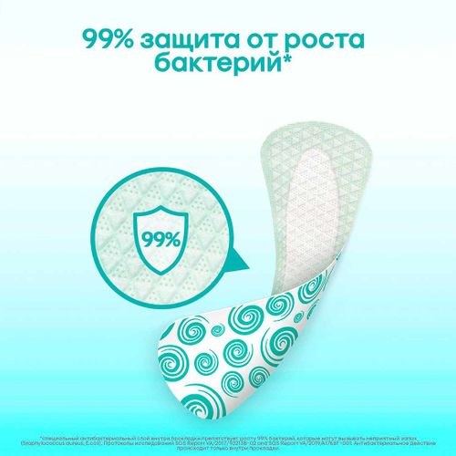 Ежедневные прокладки Kotex Antibacterial Экстра тоние, 40 шт, в Узбекистане