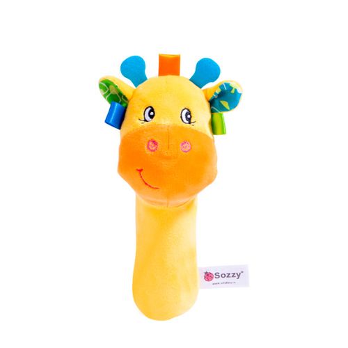 Детская игрушка пищалка Sozzy Giraffe, Желтый