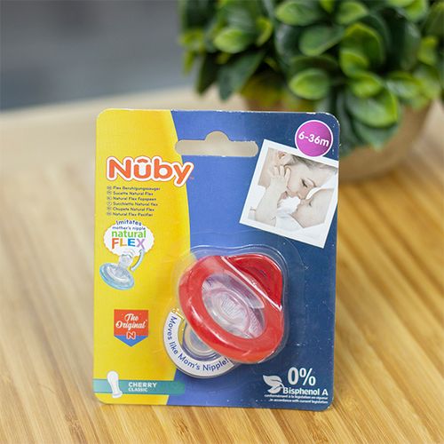 Силиконовая пустышка Nuby Cherry Classic, 6-36 мес, Красный