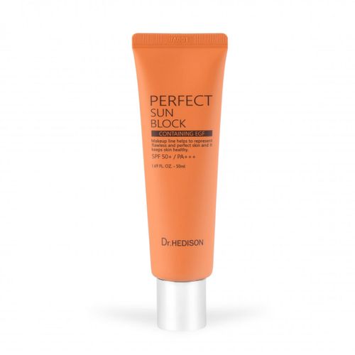 Солнцезащитный крем для лица - Dr.Hedison EGF Perfect Sun Block SPF50+/PA+++, 50 мл