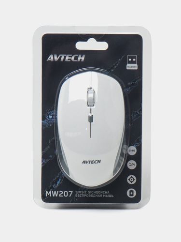 Sichqoncha Mouse AVTECH | MW207 | Simsiz| white+gray, Kulrang-oq