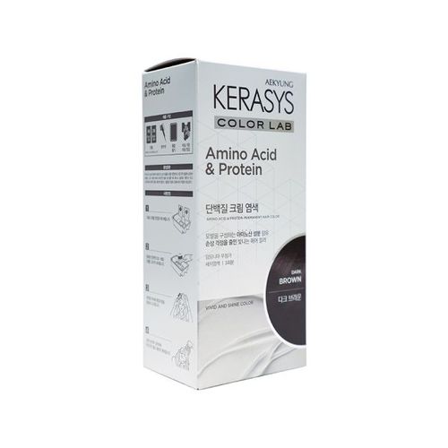 Краска для волос Kerasys Amino Acid Protein, Темно коричневый
