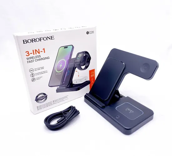 Портативный аккумулятор Power Bank Borofone Wireless 3X1 BQ26 12000 Mah