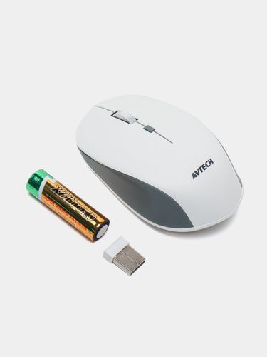 Мышь Mouse AVTECH | MW207 | Беспроводной | white+gray, Серо-белый