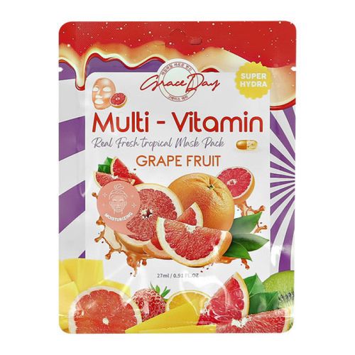 Тканевая маска с экстрактом грейпфрута Grace Day Multi-Vitamin Grape Fruit Mask Pack, 27 мл