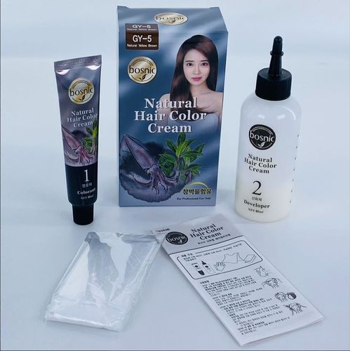 Краска для волос Bosnic Natural Hair Color Cream GY-5 Natural Yellow Brown, 120 мл