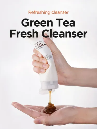 Очищающая гель-пенка для жирной кожи с зеленым чаем IsNtree Green Tea Fresh Cleanser, 120 мл