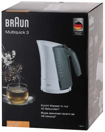 Электрочайник Braun WK300WH, Белый, 1.7 л, в Узбекистане