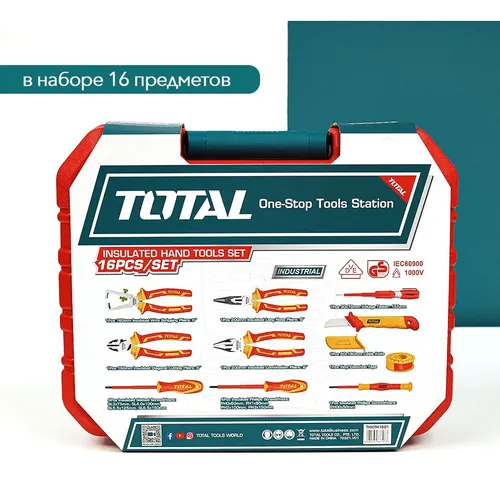 Набор изолированных инструментов Total THKITH1601, Голубой-оранжевый, 120000000 UZS