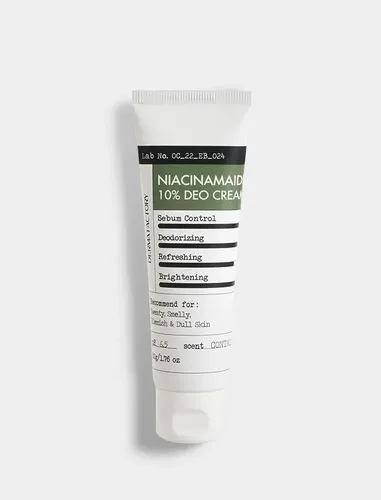 Niacinamide Derma Factory Niacinamide 10% Deo Cream bilan tana dezodorant kremi, 50 ml