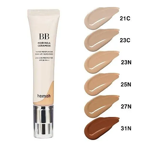 Увлажняющий ББ крем для лица Heimish Moringa Ceramide BB Cream SPF 30 PA++ Light Medium, 30 мл № 23N, фото