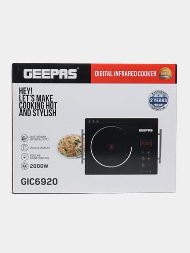 Электрическая плита GEEPAS GIC-6920, Черный, фото № 4