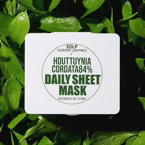 Тканевые маски для лица Derma Factory Houttuynia Cordata 84% Daily Sheet Mask, 30 шт, купить недорого