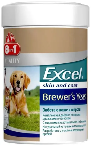 Добавка в корм 8in1 Excel Brewer’s Yeast for large breed, 80 таблеток