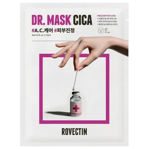 Тканевая маска для выравнивания тона Rovectin Dr. Mask Cica, 25 мл