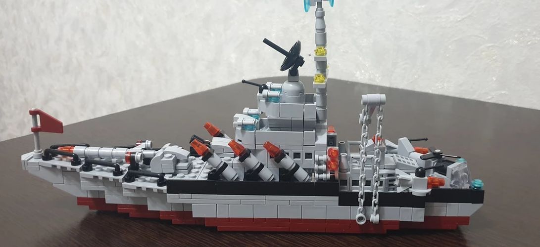 Конструктор детский Lego "военный корабль", Разноцветные