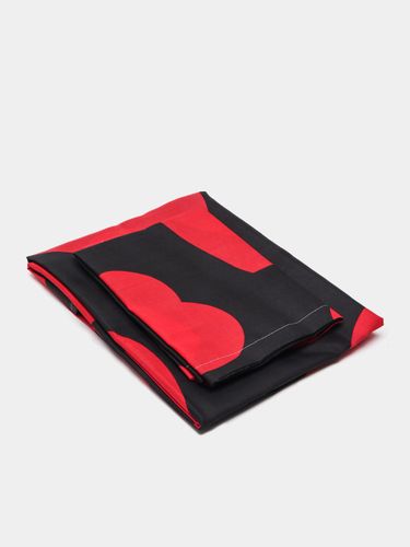 Комплект односпального постельного белья IH-127, 3 шт, Черно-красный, 10500000 UZS