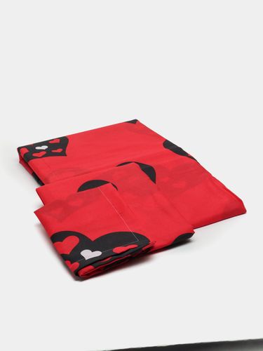 Комплект односпального постельного белья  IH-112, 3 шт, Красный