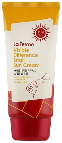 Солнцезащитный крем FarmStay la ferme visible difference snail sun cream SPF50/PA+++