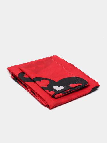 Комплект односпального постельного белья  IH-112, 3 шт, Красный, фото