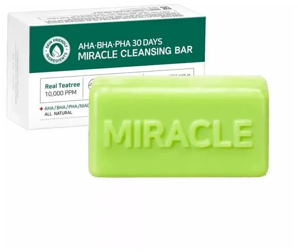 Очищающее мыло для проблемной кожи Some By Mi AHA-BHA-PHA 30 Days Miracle Cleansing Bar, 100 г, купить недорого