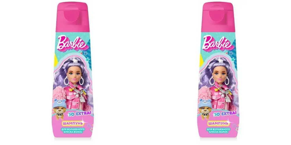 Шампунь детский Barbie для волшебного блеска волос, 250 мл, 2 шт