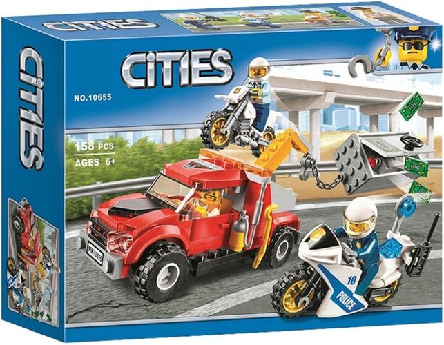 Конструктор Lego Cities 10655 "Побег на буксировщике", Разноцветные