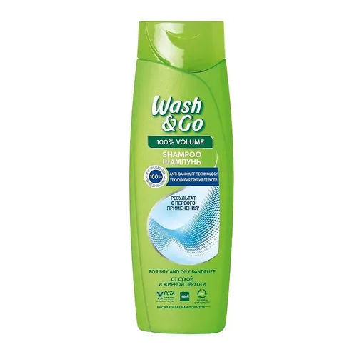 Quruq va yog'li qazg'oq uchun Wash&Go shampun, 180 ml, купить недорого