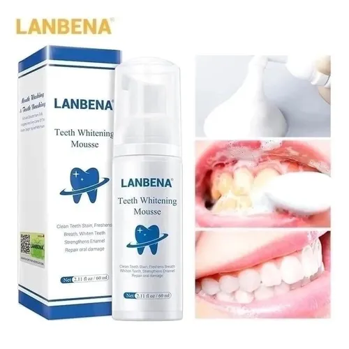 Отбеливающий мусс Teeth Whitening Mousse от Lanbena, 60 мл, купить недорого