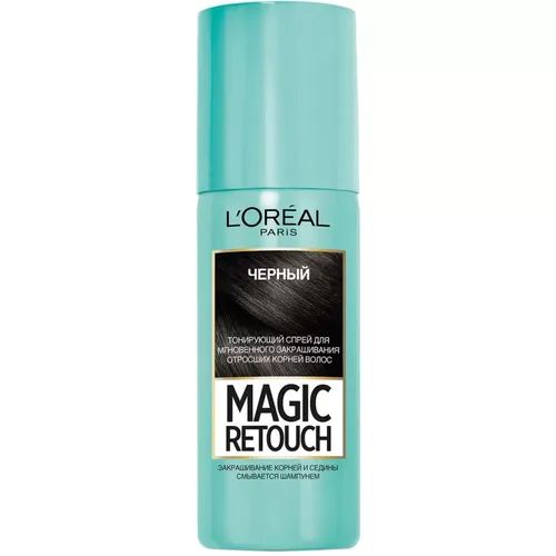 Тонирующий спрей для волос L'Oreal Paris Magic Retouch, Черный, 75 мл