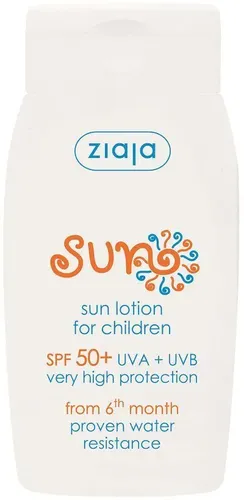 Солнцезащитный лосьон для детей Ziaja Sun spf 50, 125 мл