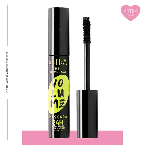 Тушь для ресниц объем Astra Make-Up the universal volume mascara 24 h, Xtra black,  30 мл