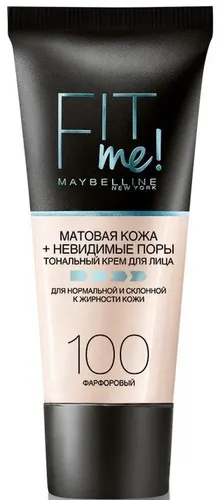 Тональный крем для лица Maybelline New York Fit Me, №-100-Фарфоровый, 30 мл